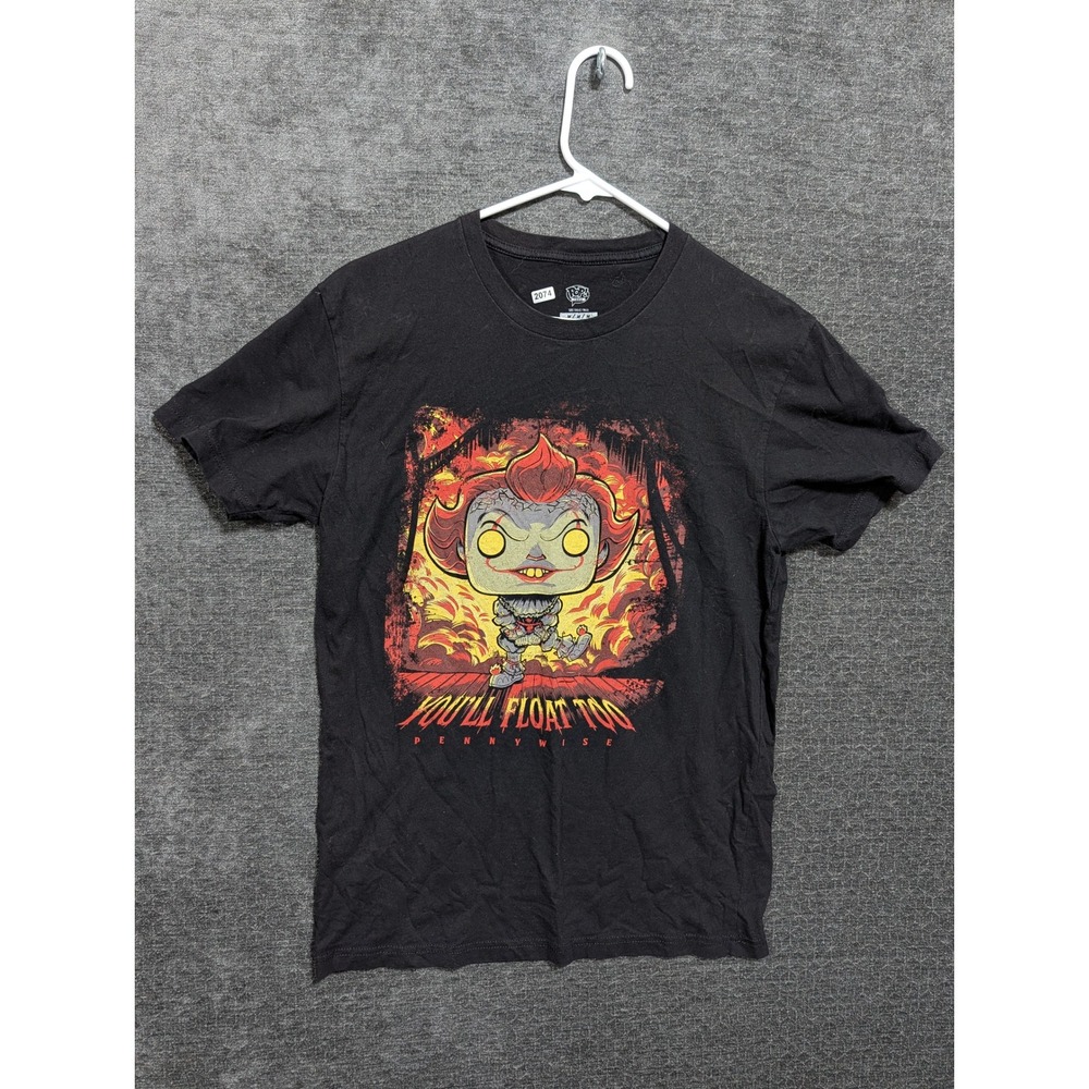 Funko Pop Tees Pennywise IT Youll Float Too Horror Movie Graphic T-Shirt Mens M